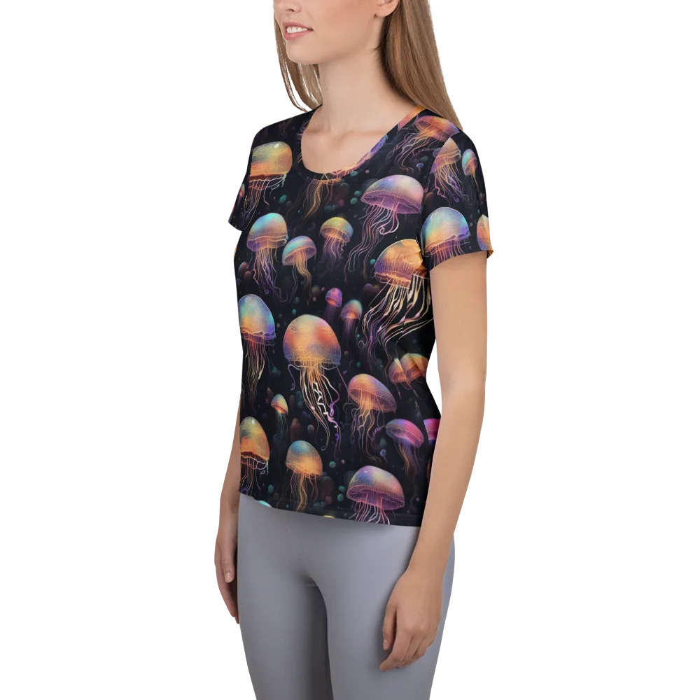 Neon Jelly Reverie on Women's Athletic T-Shirt — Left