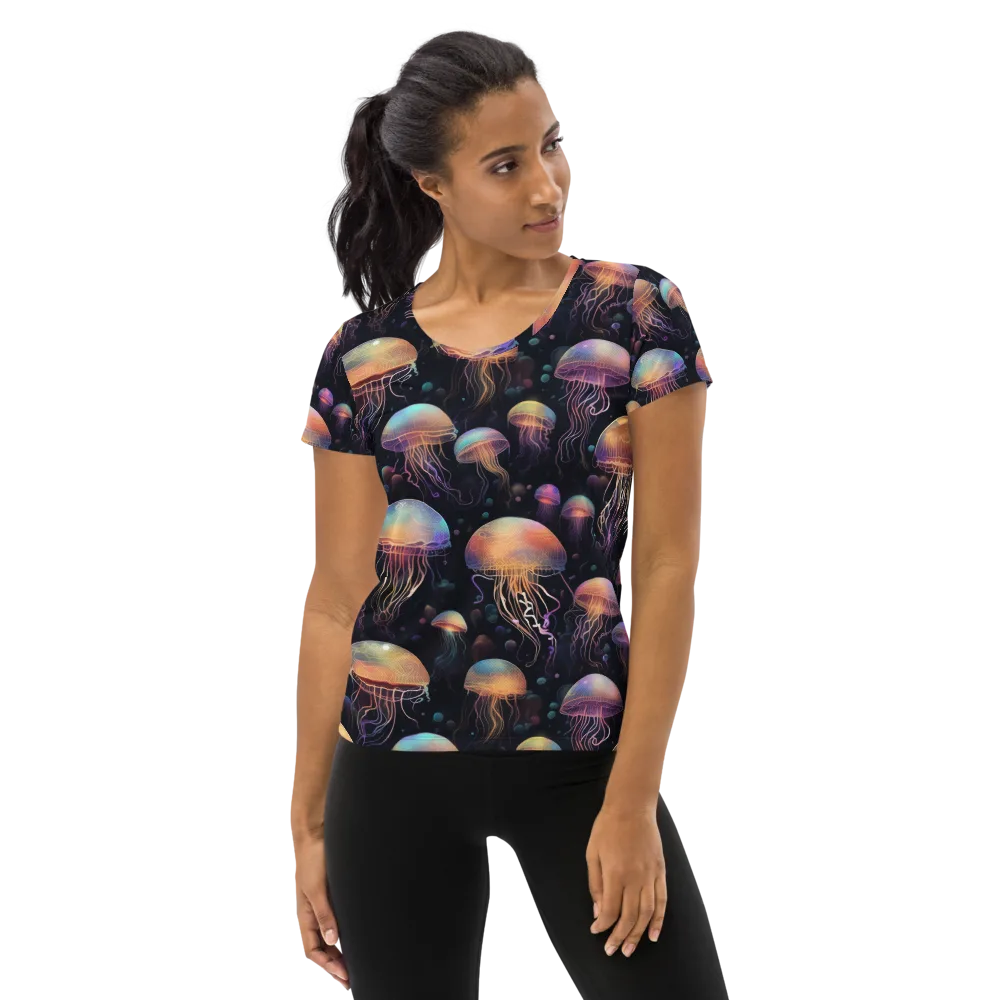 Neon Jelly Reverie on Women's Athletic T-Shirt — Front