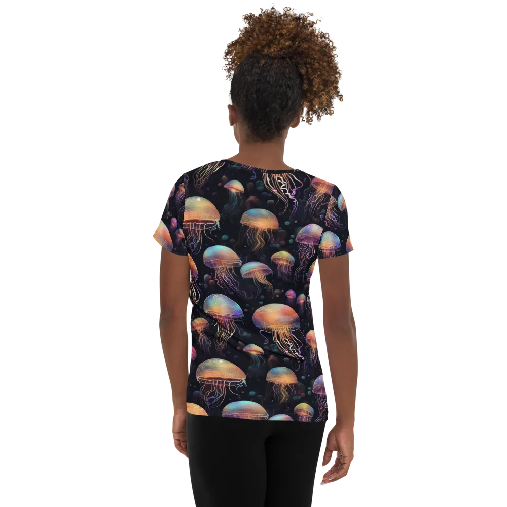 Neon Jelly Reverie on Women's Athletic T-Shirt — Back