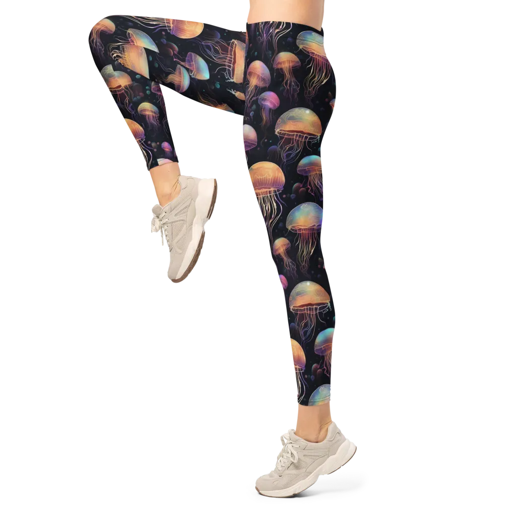 Neon Jelly Reverie on Leggings — Left