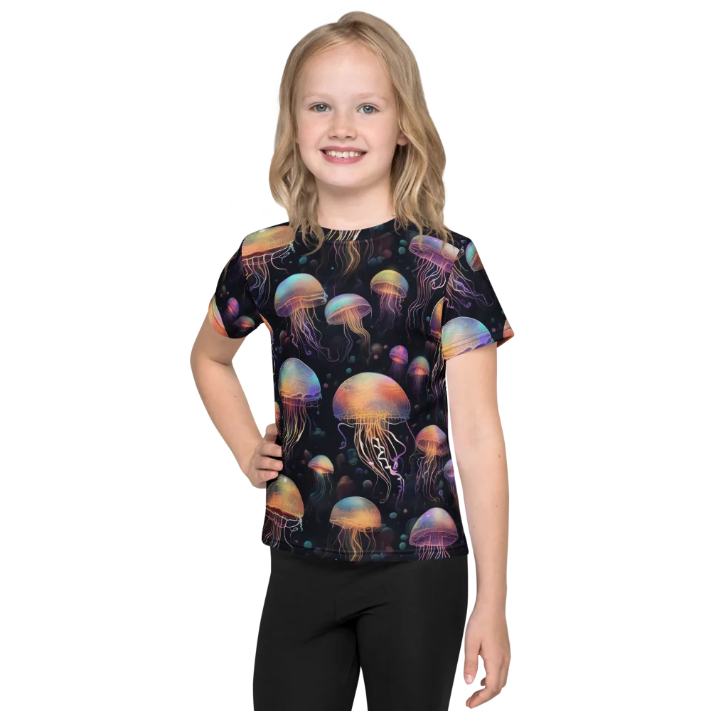 Neon Jelly Reverie on Kids Crew Neck T-Shirt — Front