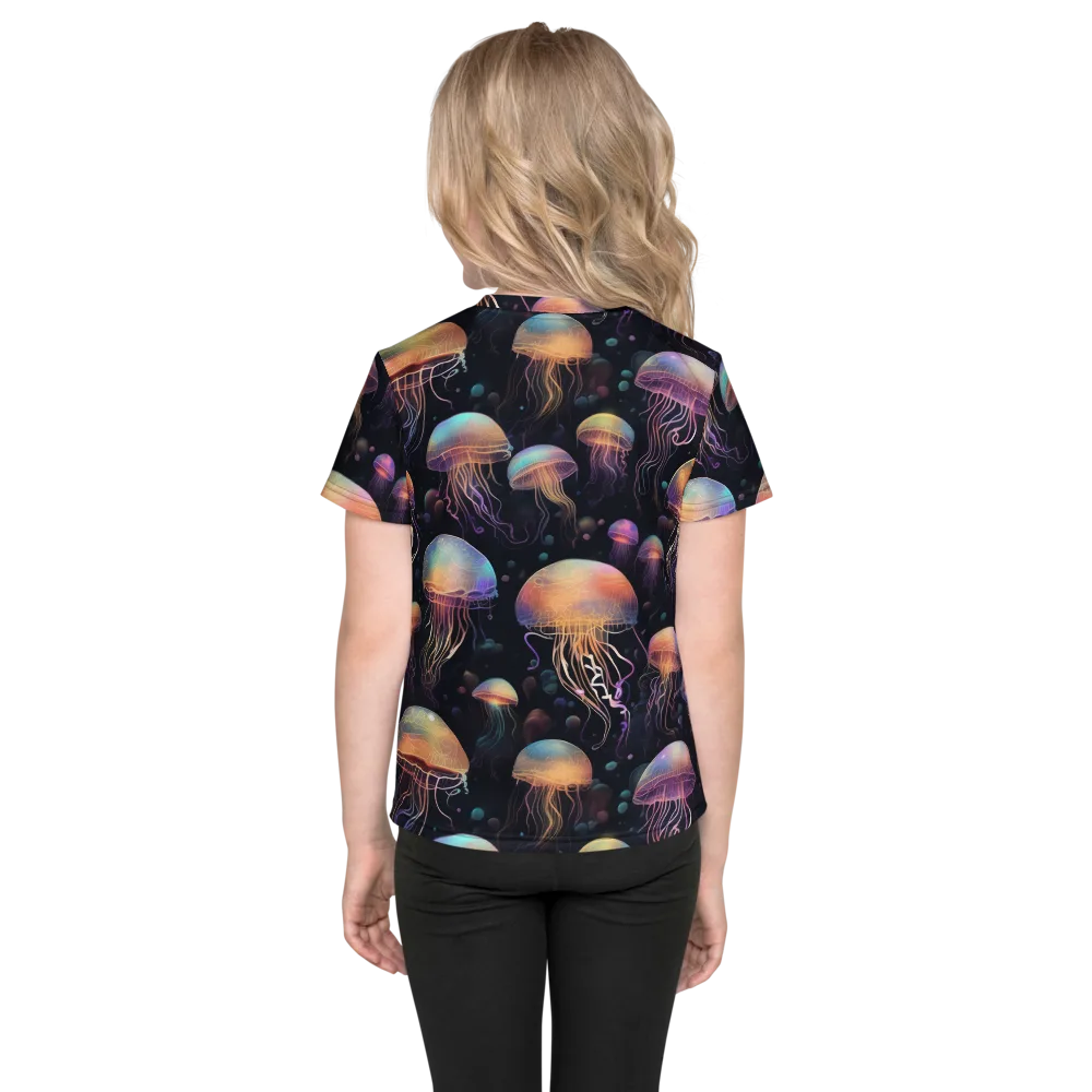 Neon Jelly Reverie on Kids Crew Neck T-Shirt — Back
