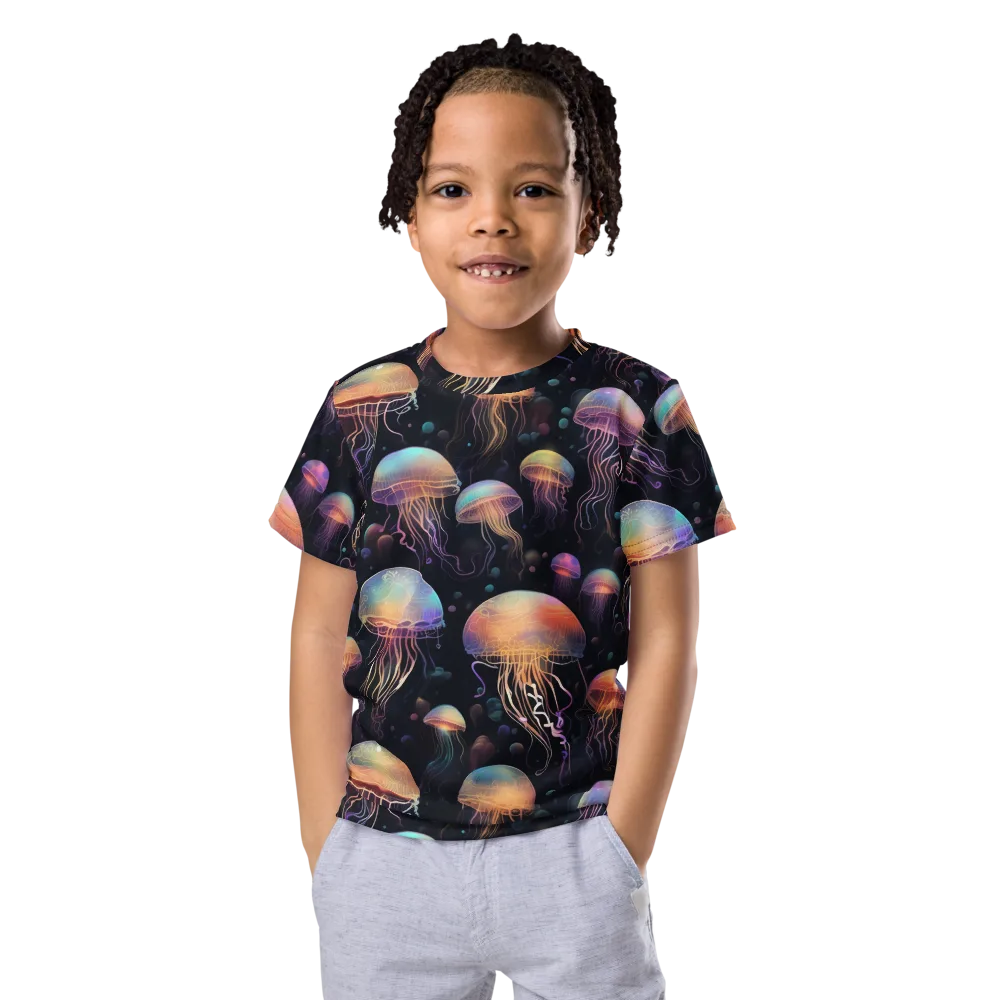 Neon Jelly Reverie on Kids Crew Neck T-Shirt — Front