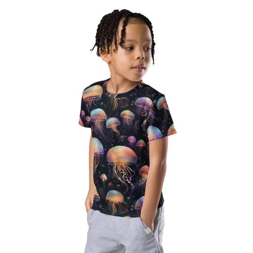 Neon Jelly Reverie on a Kids Crew Neck T-Shirt