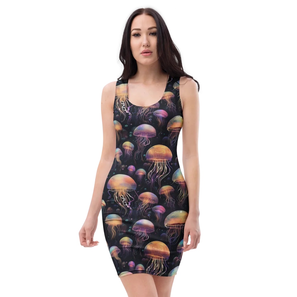 Neon Jelly Reverie on Bodycon Dress — Front