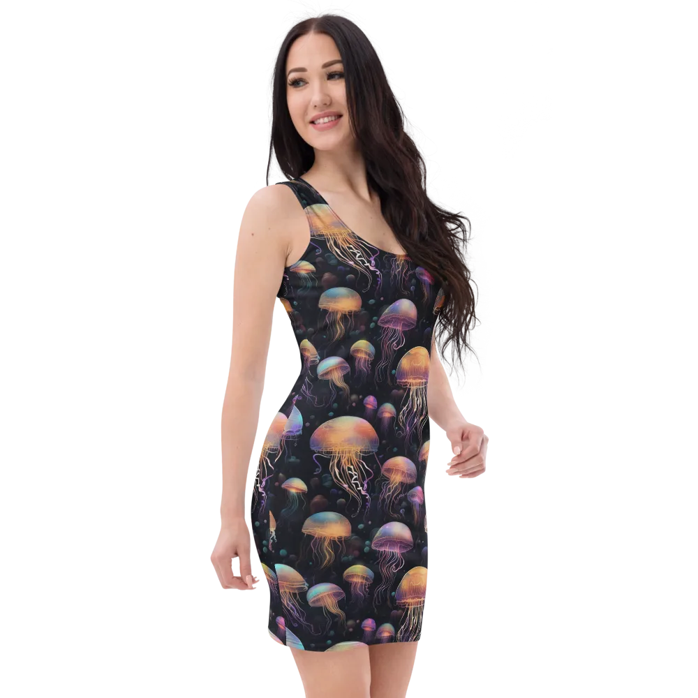 Neon Jelly Reverie on Bodycon Dress — Right Front