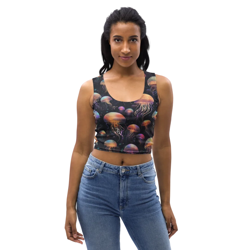 Neon Jelly Reverie on Crop Top — Front