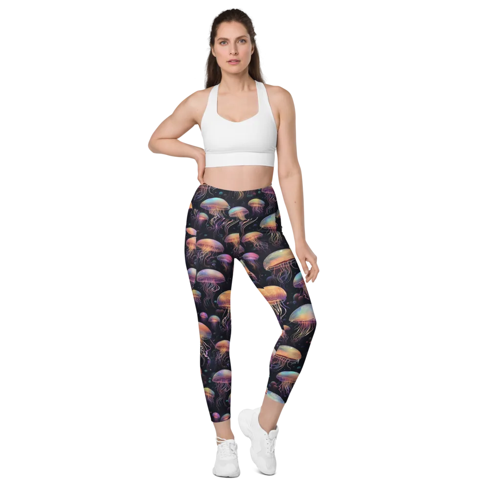 Neon Jelly Reverie on Leggings with Pockets — Front