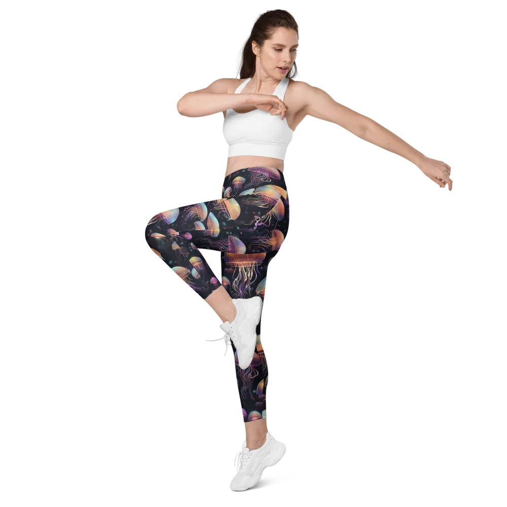 Neon Jelly Reverie on Leggings with Pockets — Left Front