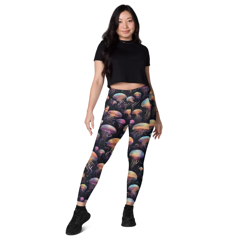 Neon Jelly Reverie on Leggings with Pockets — Front