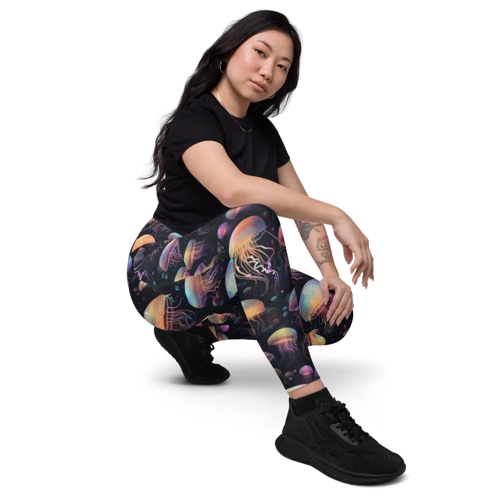 Neon Jelly Reverie on Leggings with Pockets — Right Front