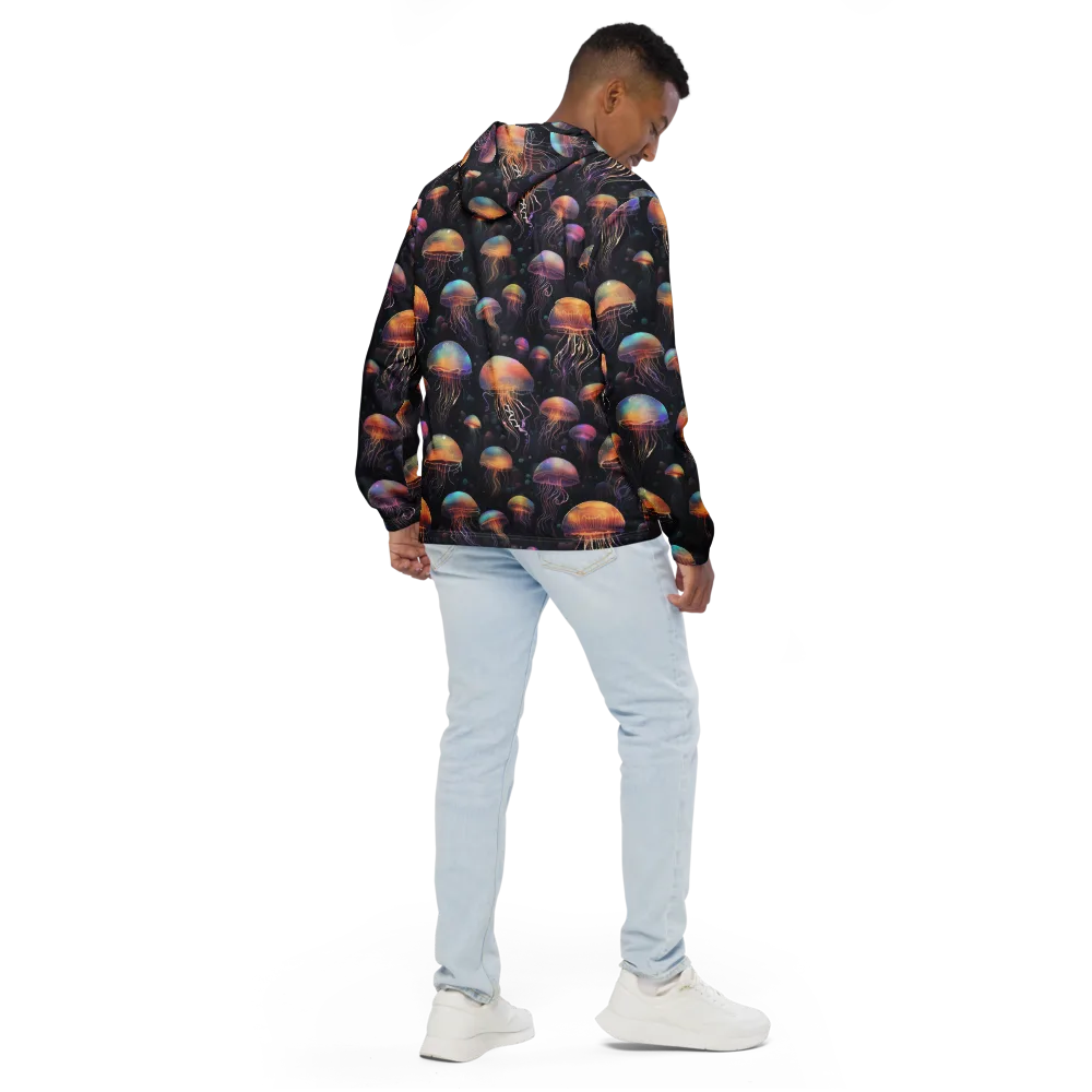Neon Jelly Reverie on Men's Windbreaker — Back