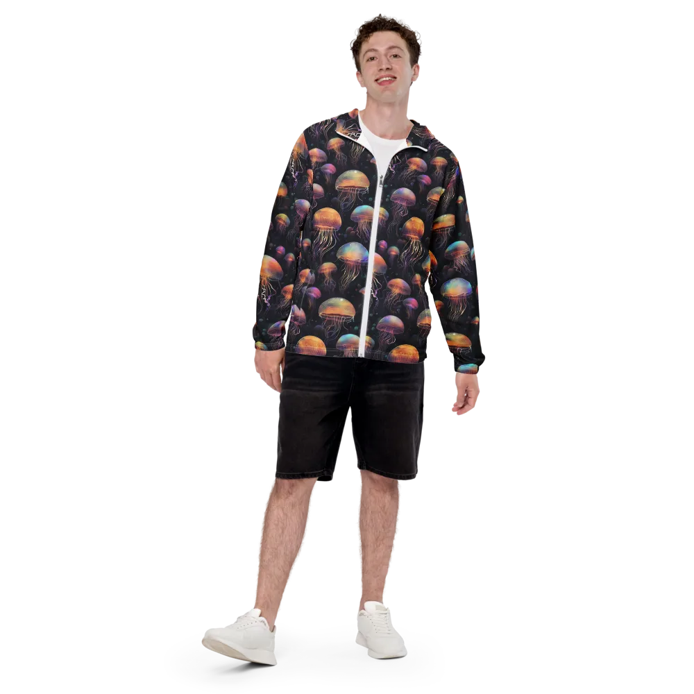 Neon Jelly Reverie on Men's Windbreaker — Front
