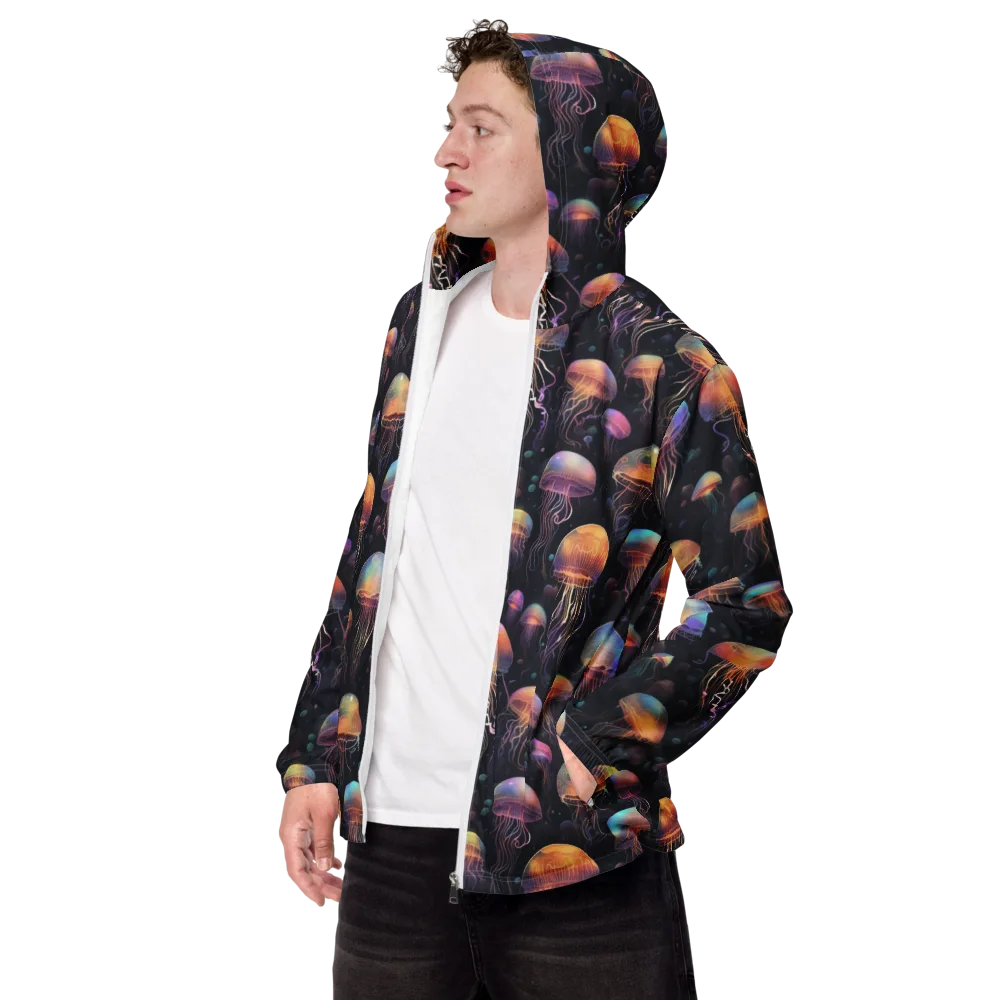 Neon Jelly Reverie on Men's Windbreaker — Left Front