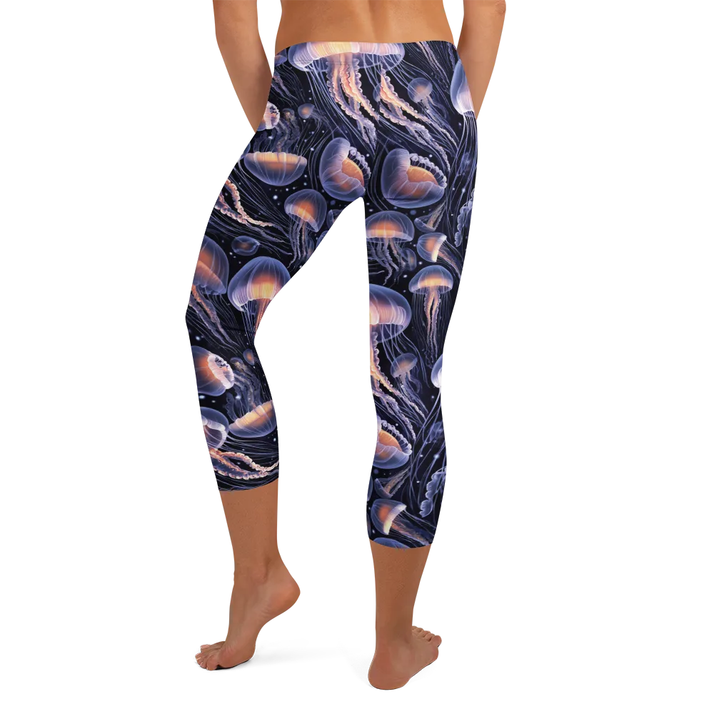 Bioluminescent Ballet on Capri Leggings — Back