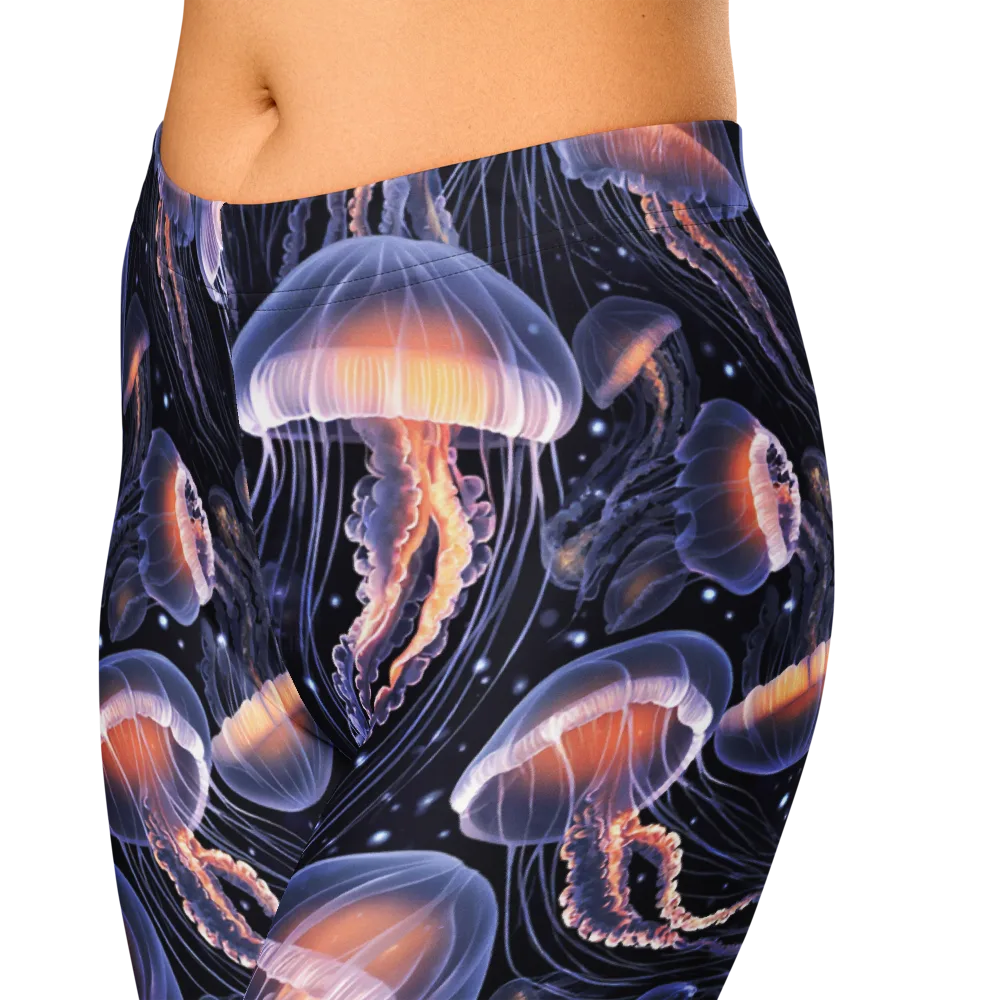 Bioluminescent Ballet on Capri Leggings — Zoomed-in