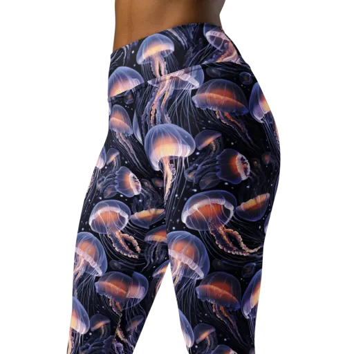 Bioluminescent Ballet on a Yoga Leggings