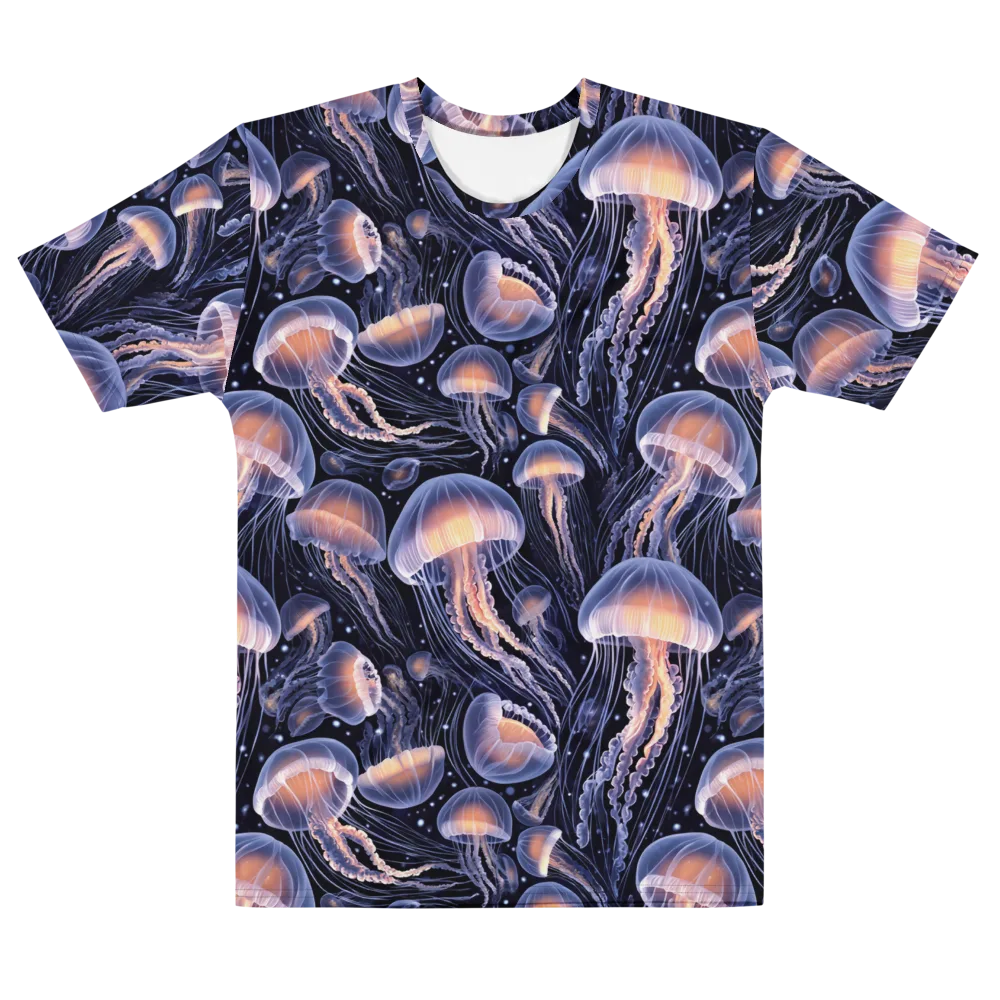 Bioluminescent Ballet on Men's Cotton Crew Neck T-Shirt — Front