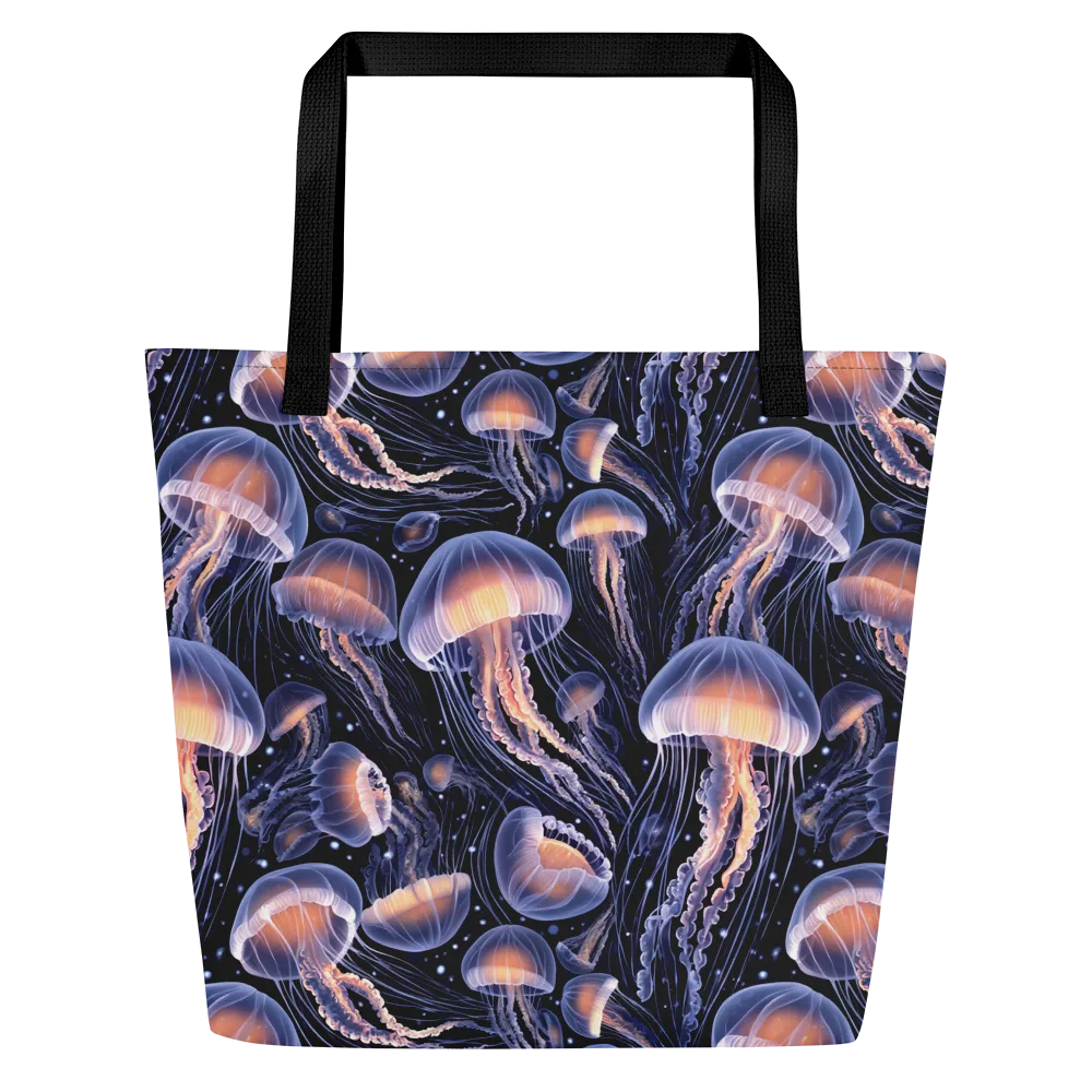 Bioluminescent Ballet on Large Tote Bag W/ Pocket — Front