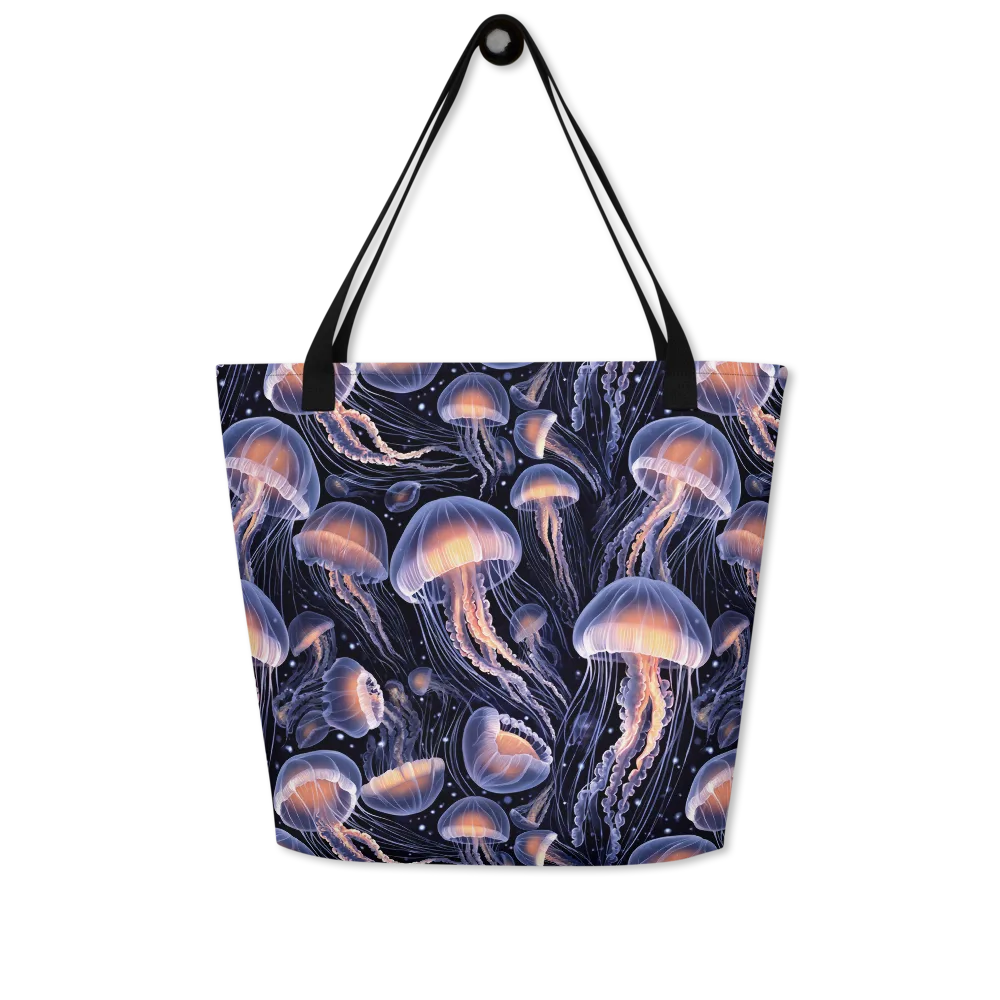 Bioluminescent Ballet on Large Tote Bag W/ Pocket — Front