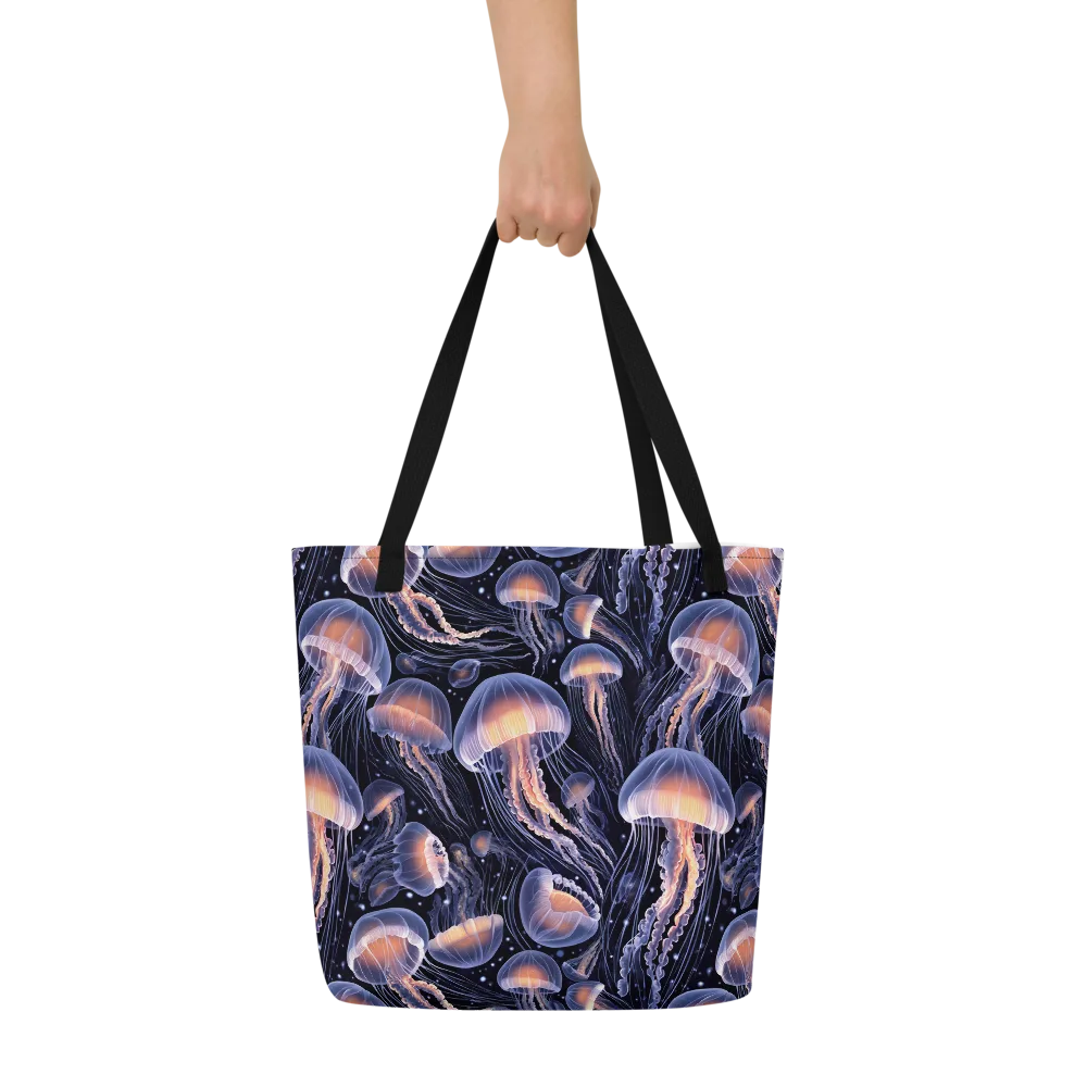 Bioluminescent Ballet on Large Tote Bag W/ Pocket — Front