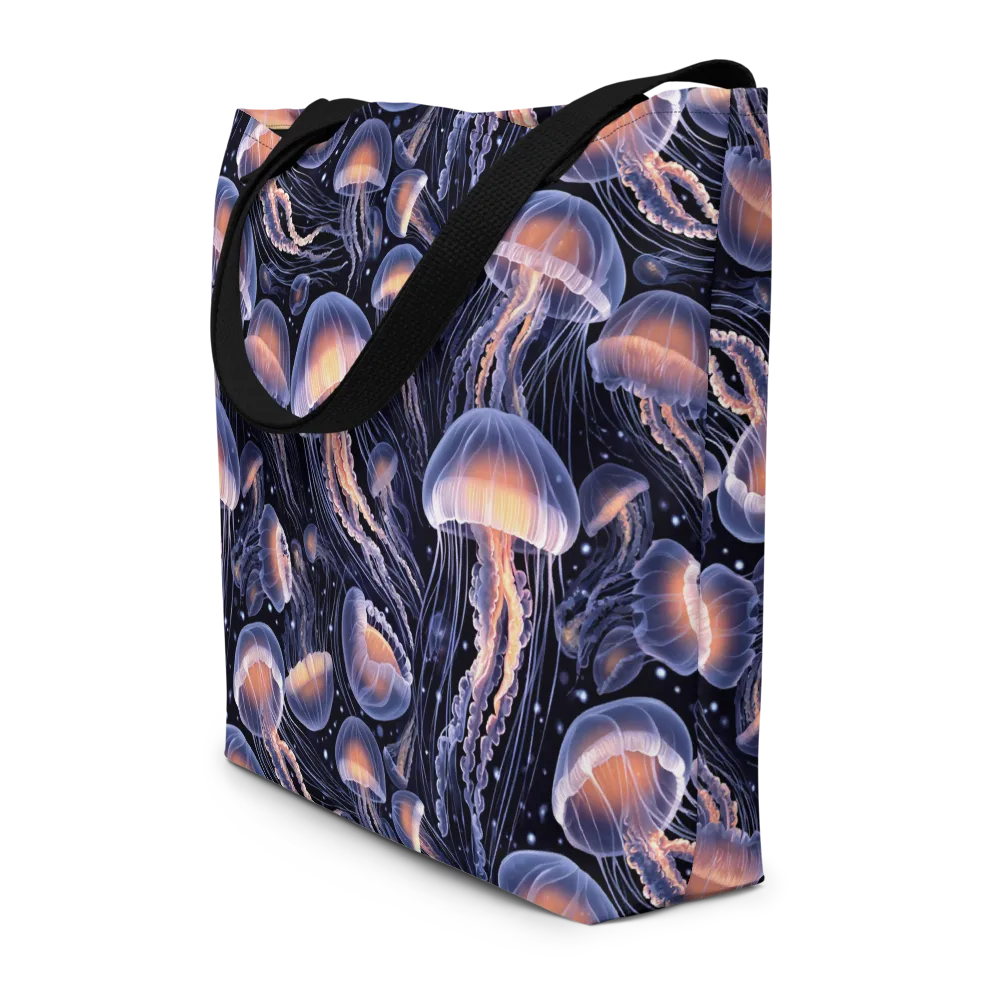 Bioluminescent Ballet on Large Tote Bag W/ Pocket — Front