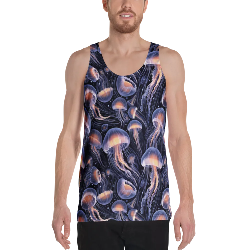 Bioluminescent Ballet on Men's Tank Top — Front