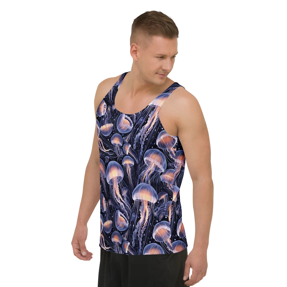 Bioluminescent Ballet on Men's Tank Top — Left Front