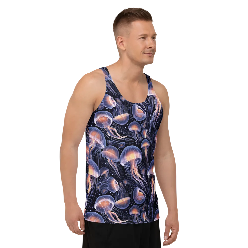 Bioluminescent Ballet on Men's Tank Top — Right Front