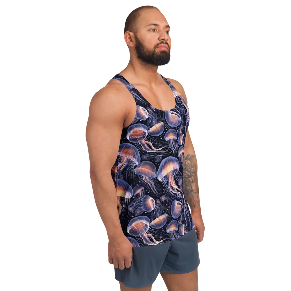 Bioluminescent Ballet on Men's Tank Top — Right Front