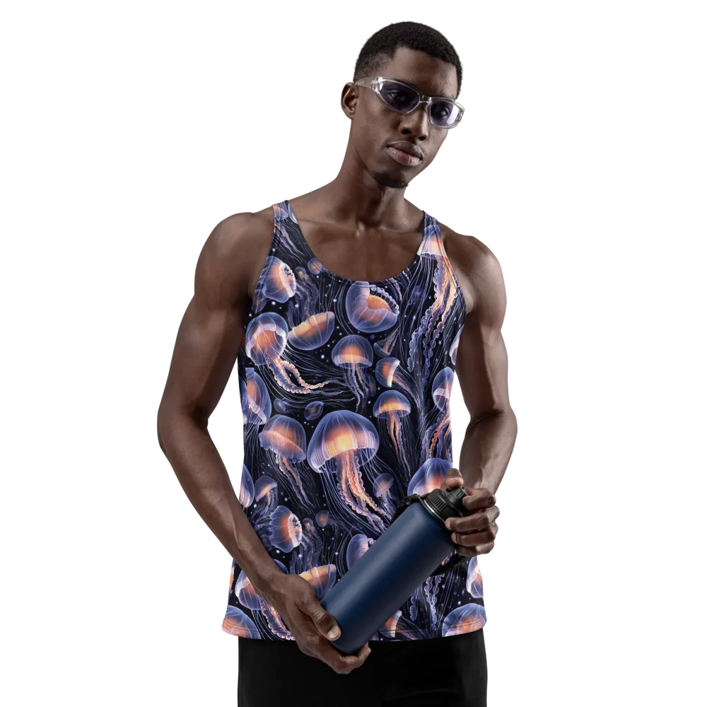 Bioluminescent Ballet on Men's Tank Top — Front
