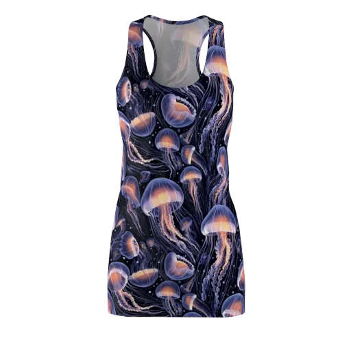 Bioluminescent Ballet on a Racerback Dress