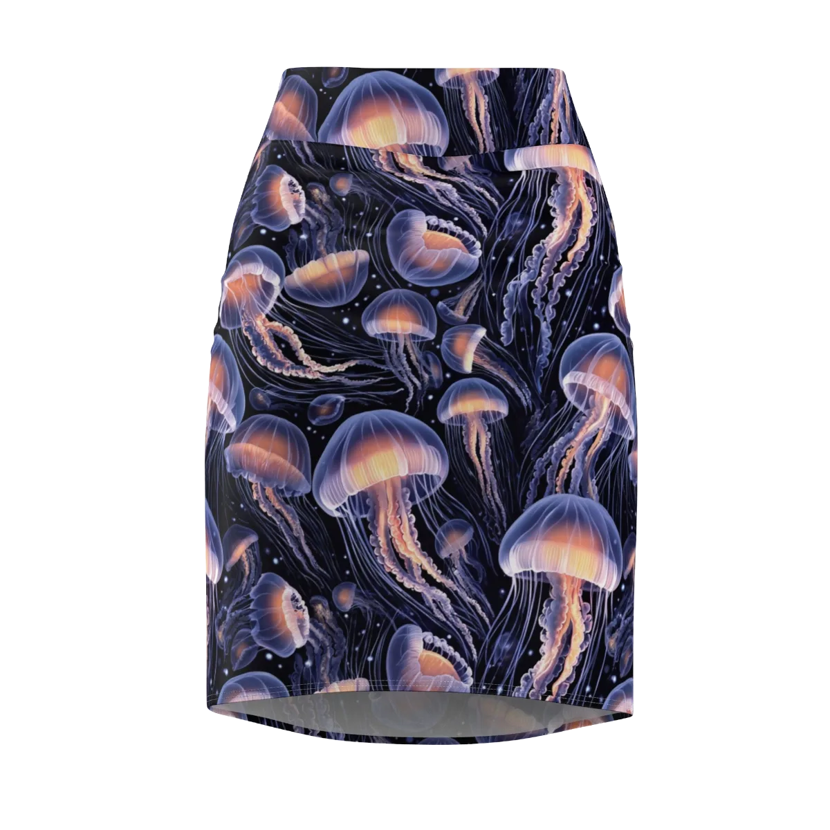 Bioluminescent Ballet on Pencil Skirt — Front