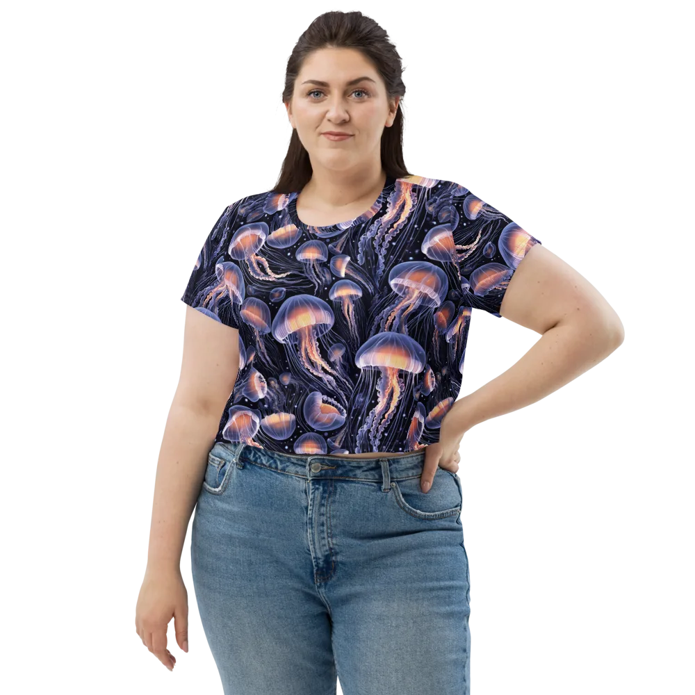 Bioluminescent Ballet on Crop Tee — Front