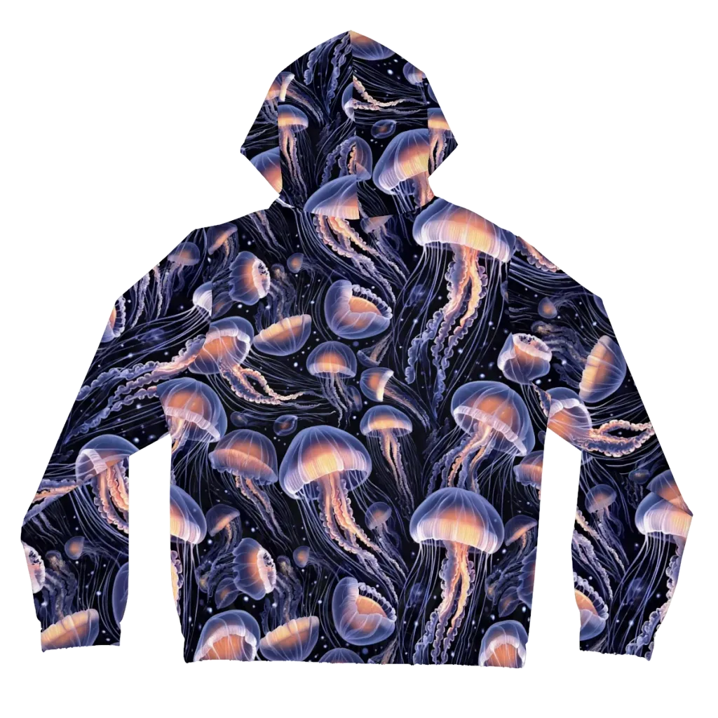 Bioluminescent Ballet on Women's Full-Zip Hoodie — Back