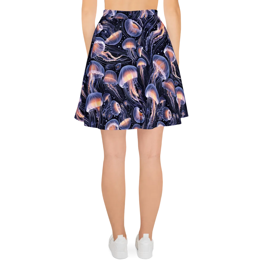 Bioluminescent Ballet on Skater Skirt — Back