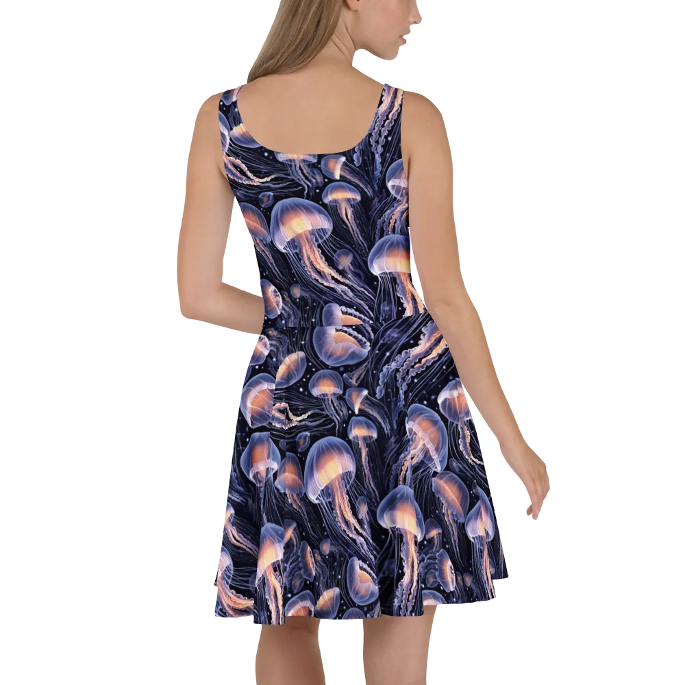 Bioluminescent Ballet on Skater Dress — Back