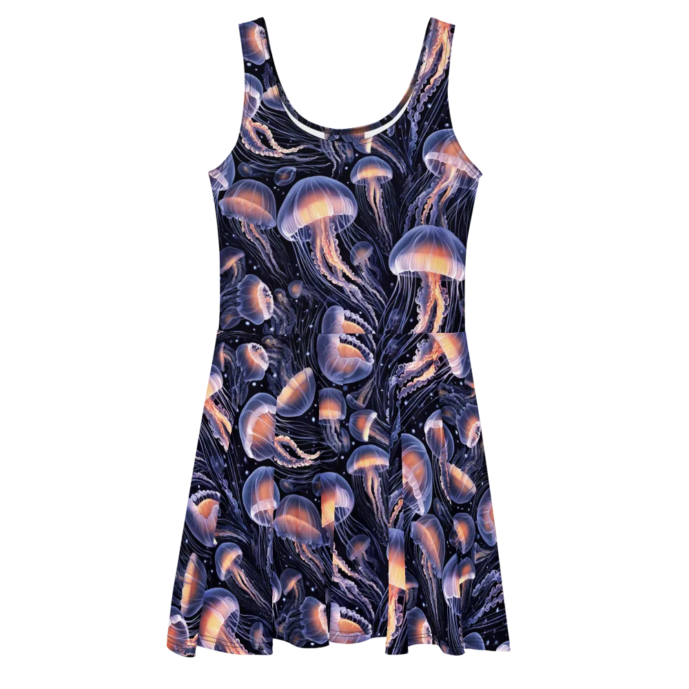 Bioluminescent Ballet on Skater Dress — Front