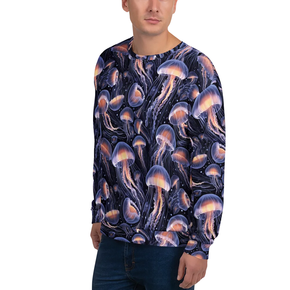 Bioluminescent Ballet on Sweatshirt — Left Front