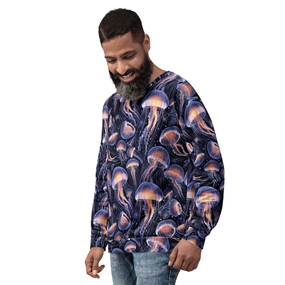 Bioluminescent Ballet on Sweatshirt — Left Front