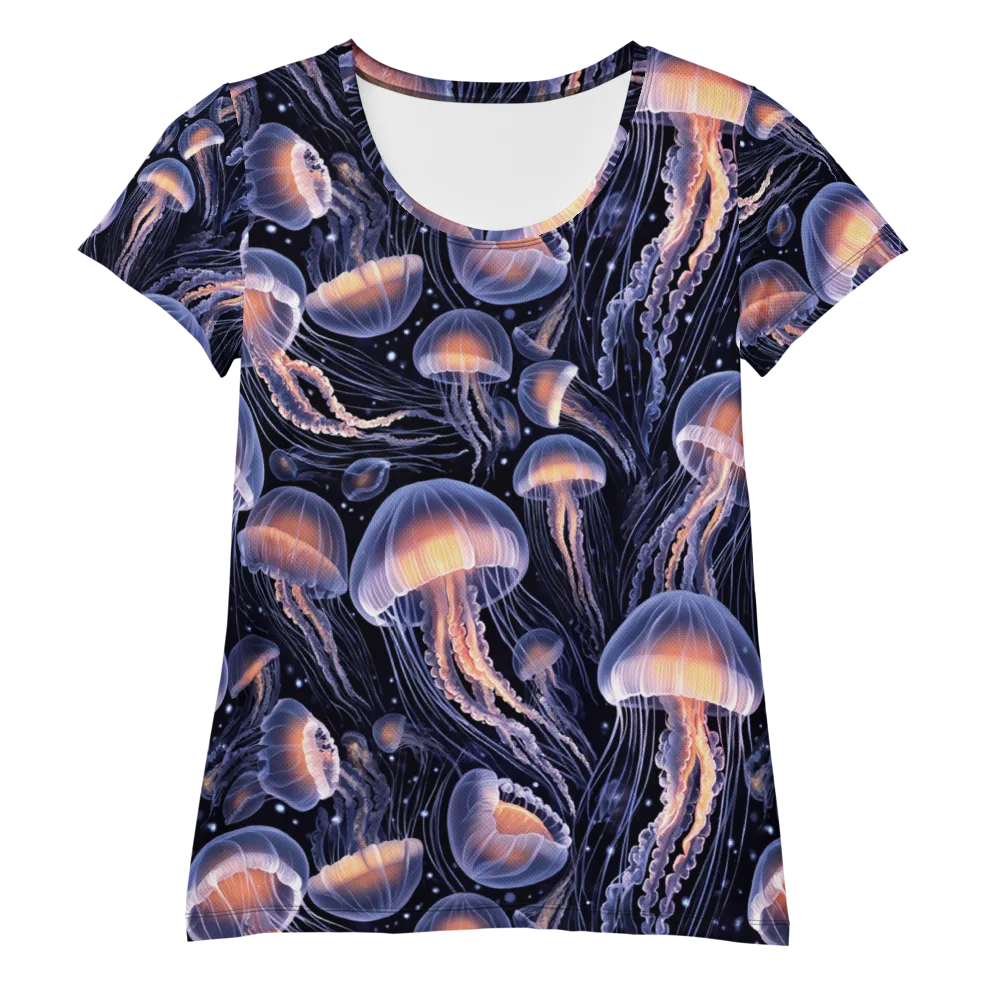 Bioluminescent Ballet on Women's Athletic T-Shirt — Front