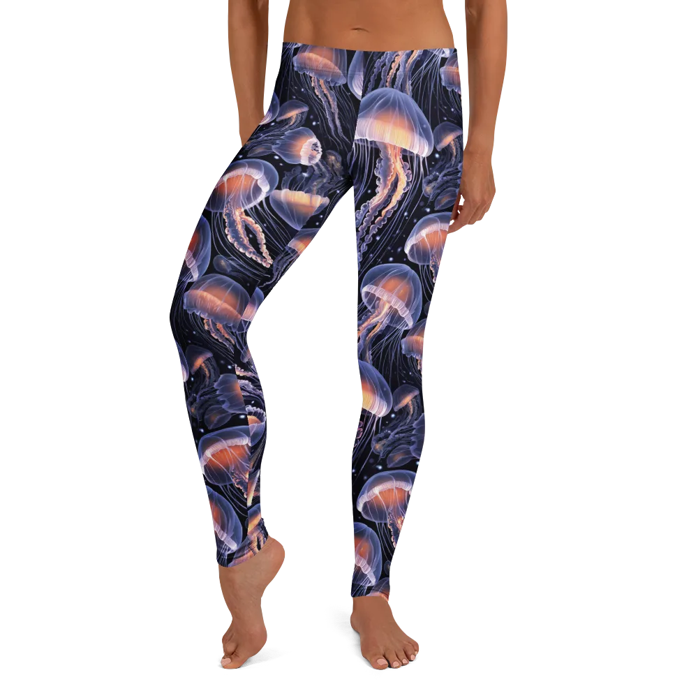 Bioluminescent Ballet on Leggings — Front