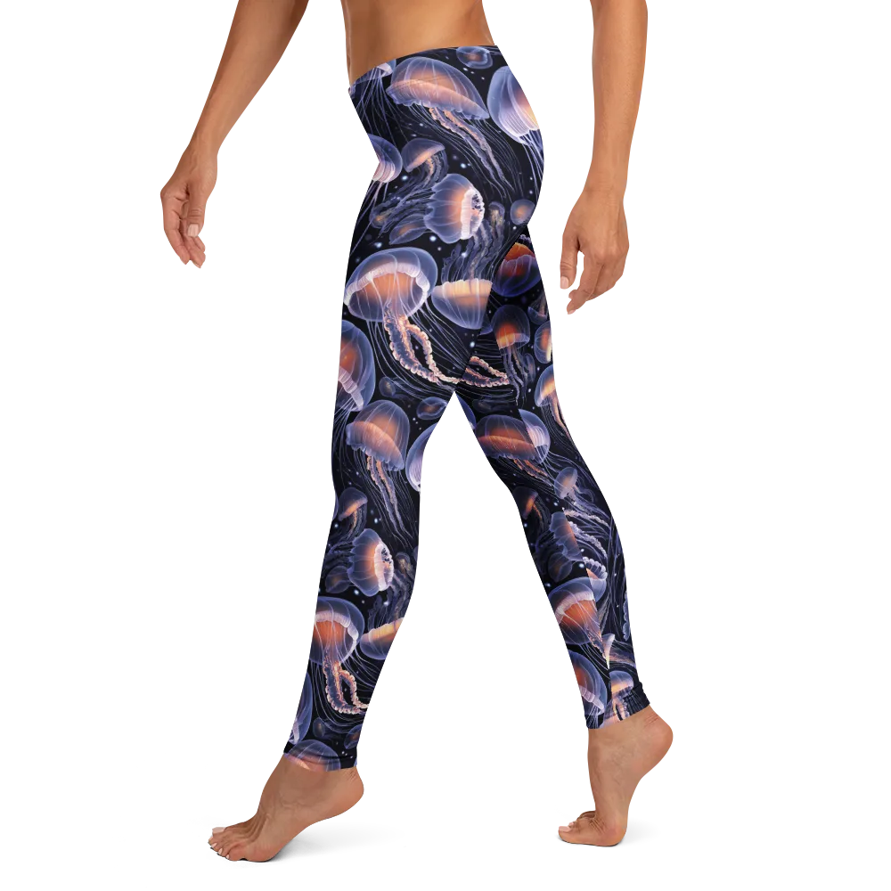Bioluminescent Ballet on Leggings — Left