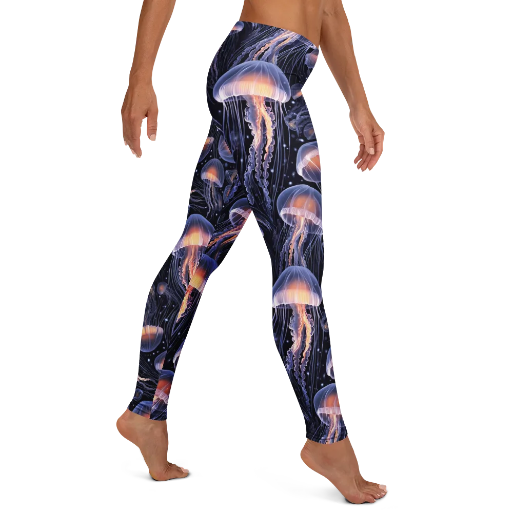 Bioluminescent Ballet on Leggings — Right
