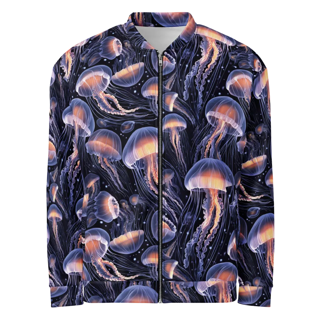Bioluminescent Ballet on Bomber Jacket — Front