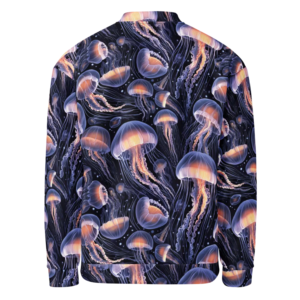 Bioluminescent Ballet on Bomber Jacket — Back