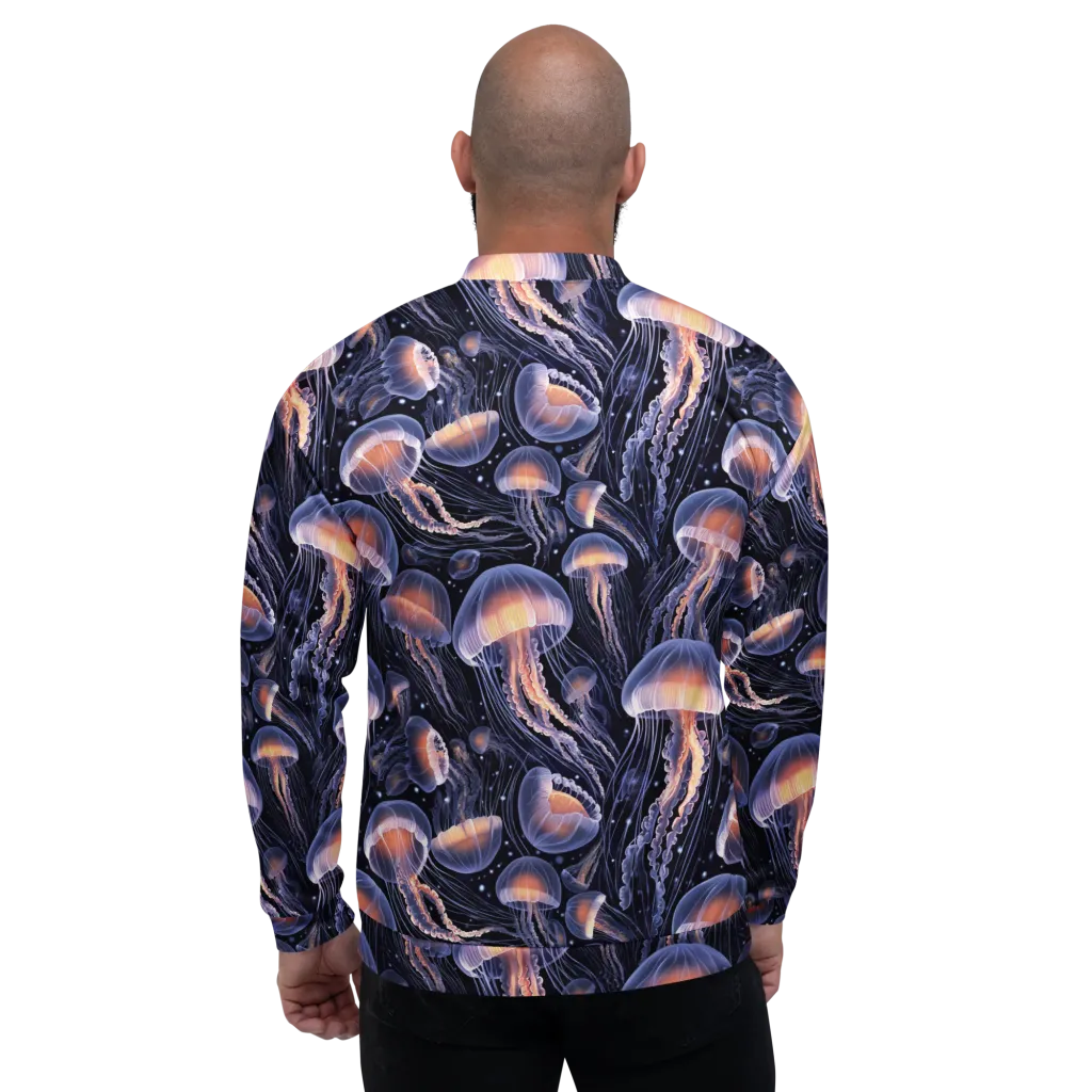 Bioluminescent Ballet on Bomber Jacket — Back