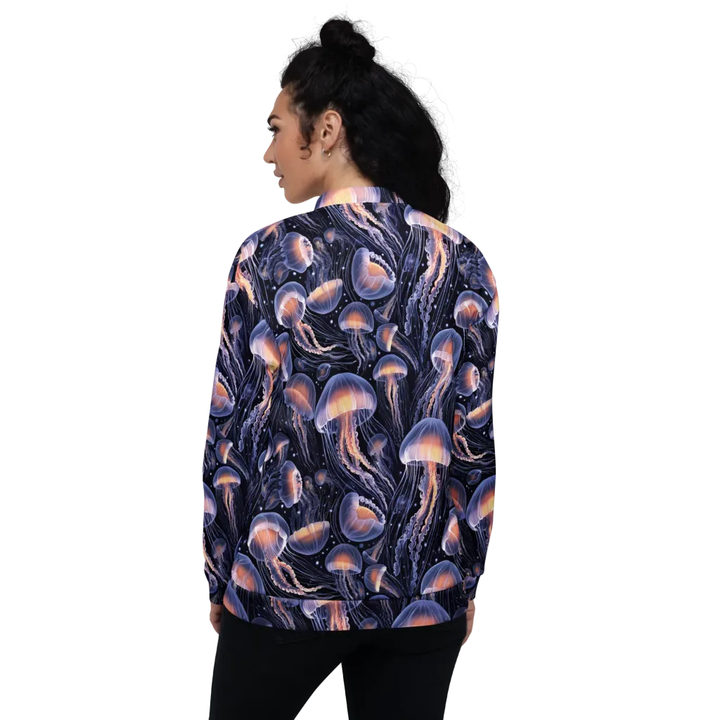Bioluminescent Ballet on Bomber Jacket — Back