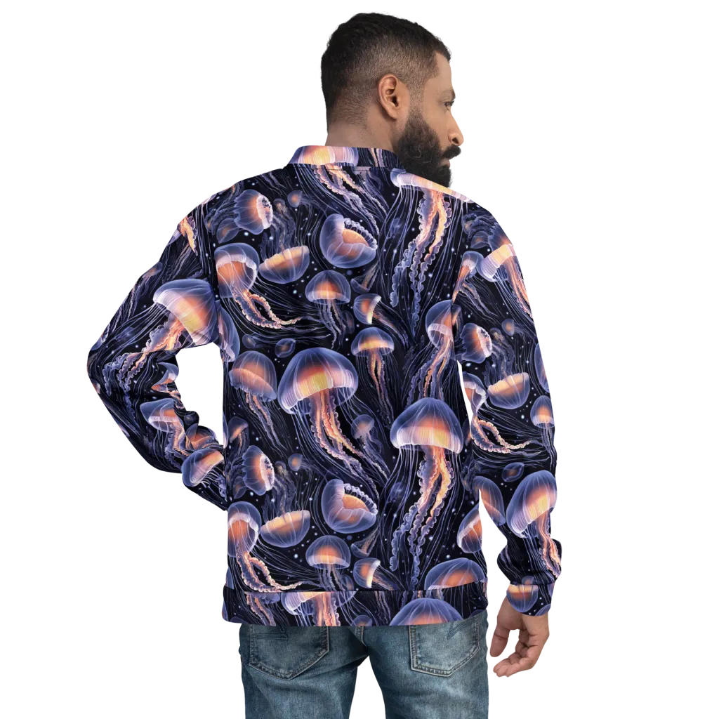 Bioluminescent Ballet on Bomber Jacket — Back