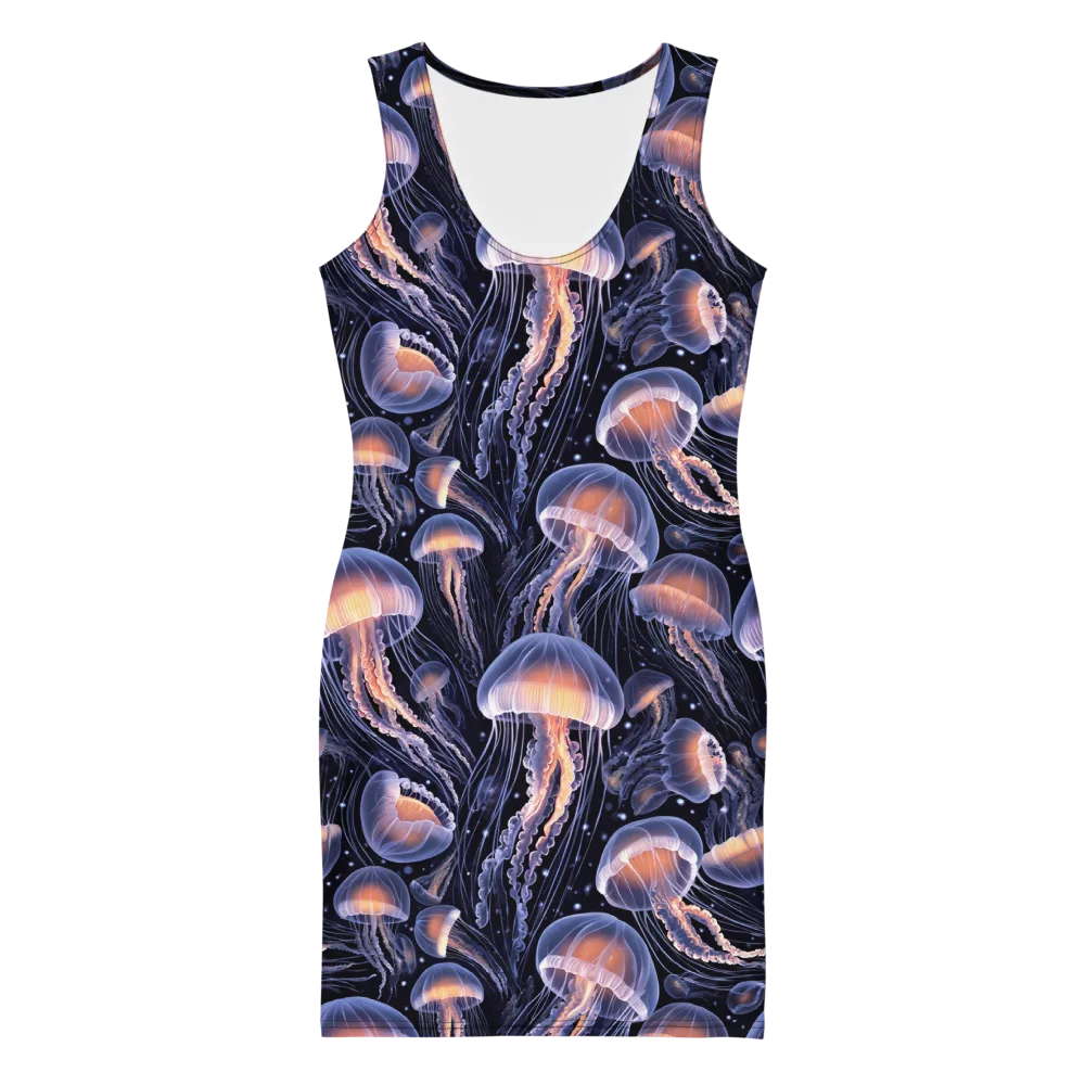 Bioluminescent Ballet on Bodycon Dress — Front
